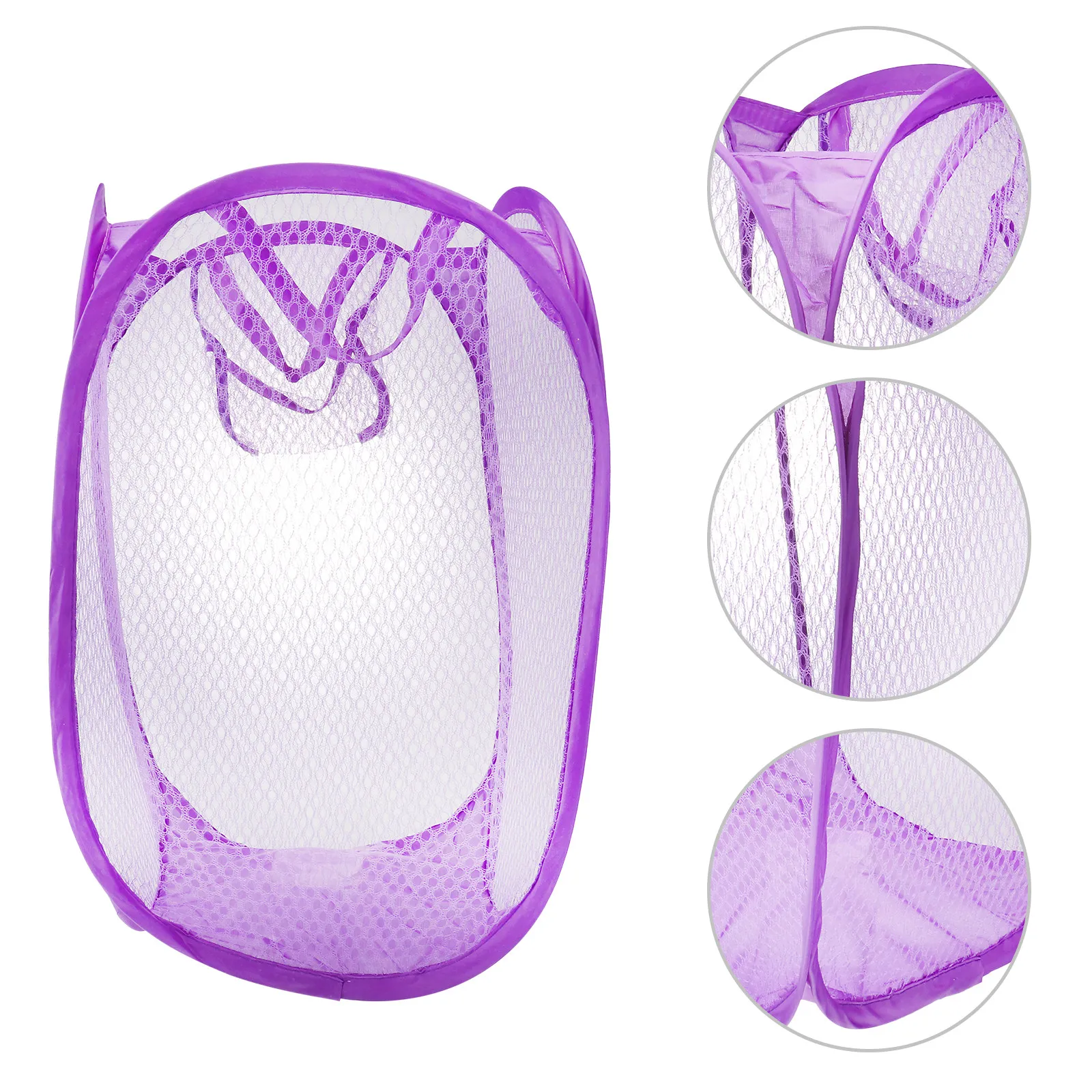 Purple Easy Open Pop-Up Laundry Hamper Breathable Mesh for College Students Small Apartments Camping Trips Fold Flat Compact
Purple Easy Open Pop-Up Laundry Hamper Breathable Mesh for College Students Small Apartments Camping Trips Fold Flat Compact
