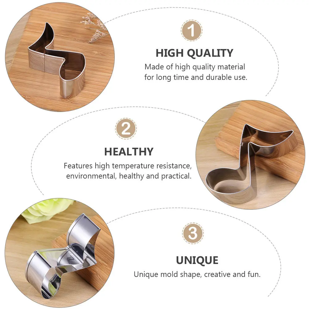 Набор из 10 форм для выпечки в виде музыкальных нот, из нержавеющей стали, термостойкие, для тортов и печенья
Набор из 10 форм для выпечки в виде музыкальных нот, из нержавеющей стали, термостойкие, для тортов и печенья