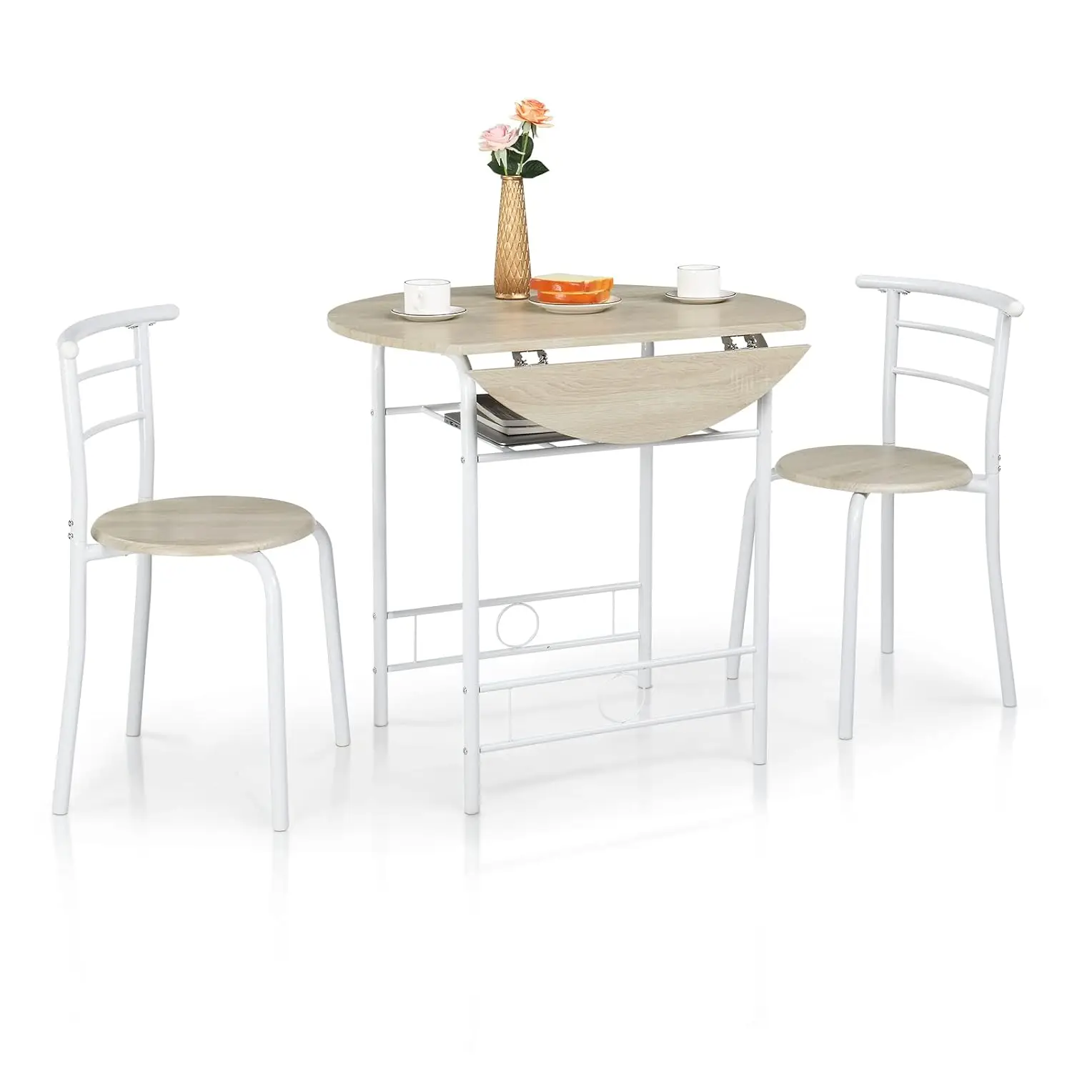 31.5" Drop Leaf Dining Table Set for 2, 3 Pieces Dining Table with Chair for Small Space, Small Kitchen Extendable, Customized
31.5" Drop Leaf Dining Table Set for 2, 3 Pieces Dining Table with Chair for Small Space, Small Kitchen Extendable, Customized