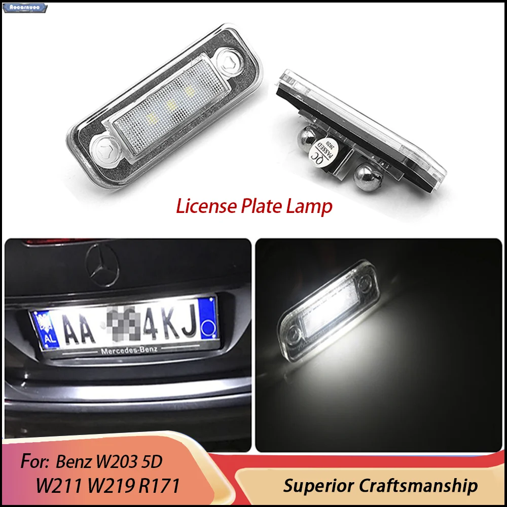 2Pcs White LED Light for License Plate For Benz W203 5D W211 W219 R171
2Pcs White LED Light for License Plate For Benz W203 5D W211 W219 R171