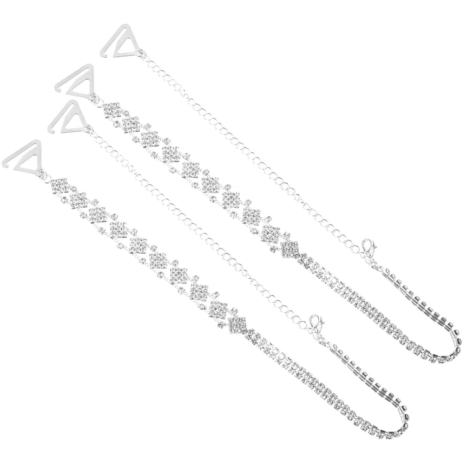 2pcs Bra Straps Invisible Metal Rhinestone Decorative Replacement Dress Accessories Wedding Party Underwear Silver 22Hooks
2pcs Bra Straps Invisible Metal Rhinestone Decorative Replacement Dress Accessories Wedding Party Underwear Silver 22Hooks