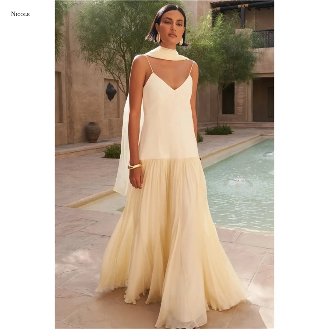 Nicole Evening Dresses Wedding Party Dress Custom Made Ball Gown Dress Off-shoulder Elegant Prom Dresses Luxury Ribbon Chiffon
Nicole Evening Dresses Wedding Party Dress Custom Made Ball Gown Dress Off-shoulder Elegant Prom Dresses Luxury Ribbon Chiffon