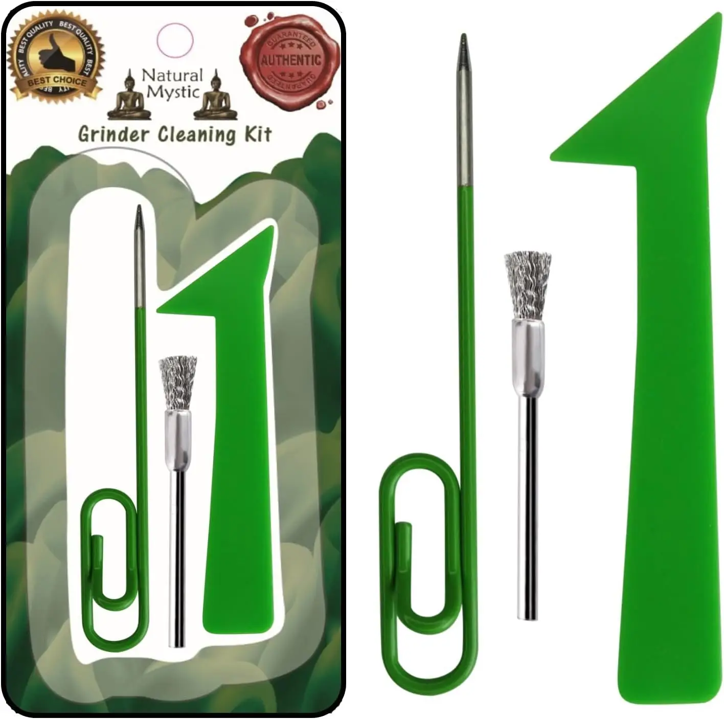 Herb Grinder Cleaning Kit with Scraper Brush Packing Stick for Coffee Spice Tobacco
Herb Grinder Cleaning Kit with Scraper Brush Packing Stick for Coffee Spice Tobacco
