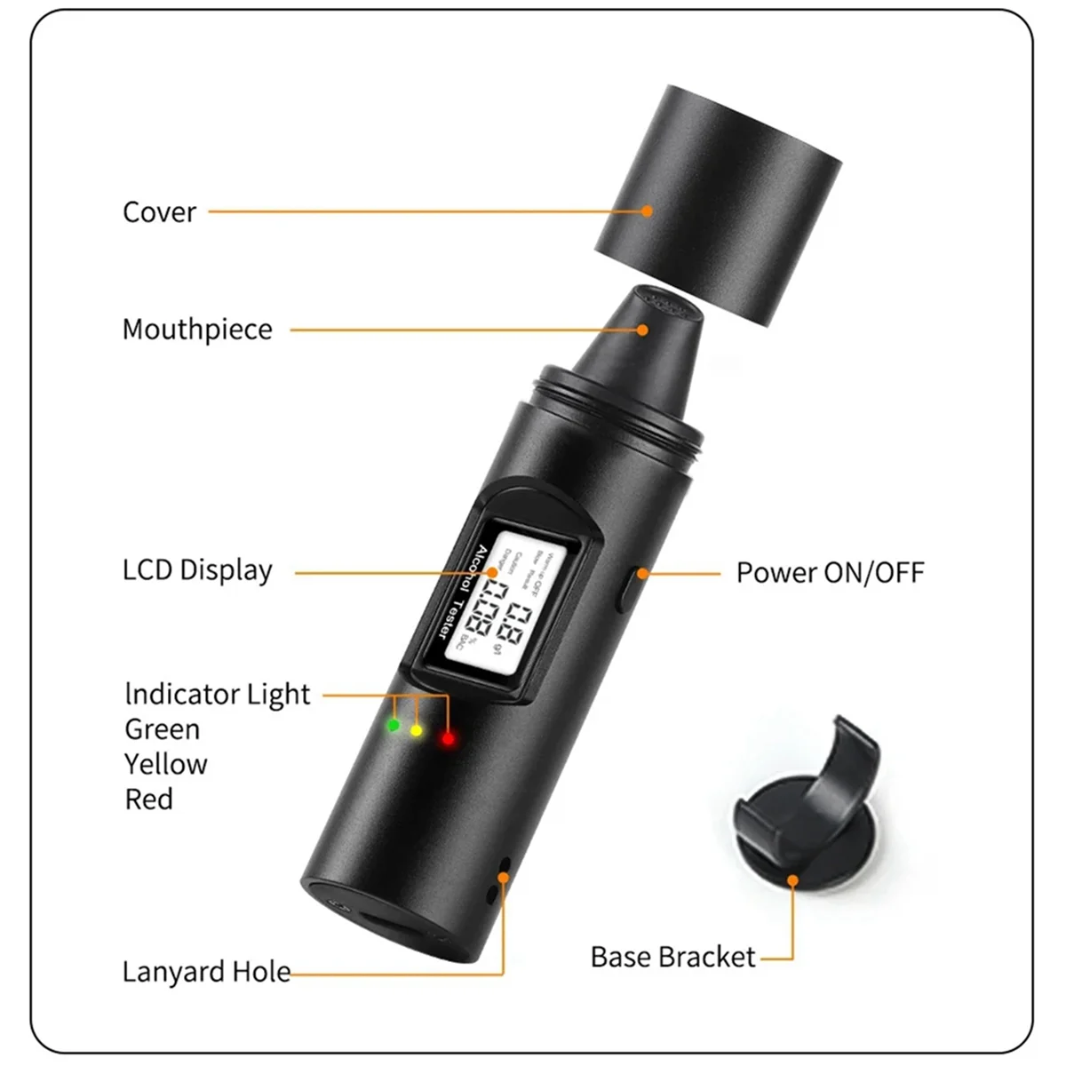 Digital Alcohol Tester Accurate Professional Electronic Breathalyzer Alcohol Test Tools A
Digital Alcohol Tester Accurate Professional Electronic Breathalyzer Alcohol Test Tools A