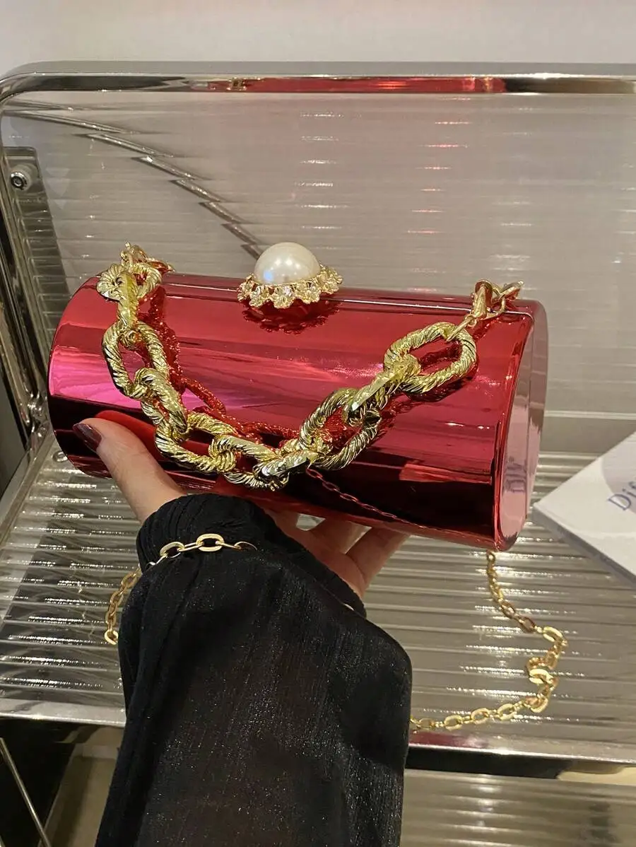 Red Cylinder Chain Clutch Evening Bag For Women Party Wedding Prom
Red Cylinder Chain Clutch Evening Bag For Women Party Wedding Prom