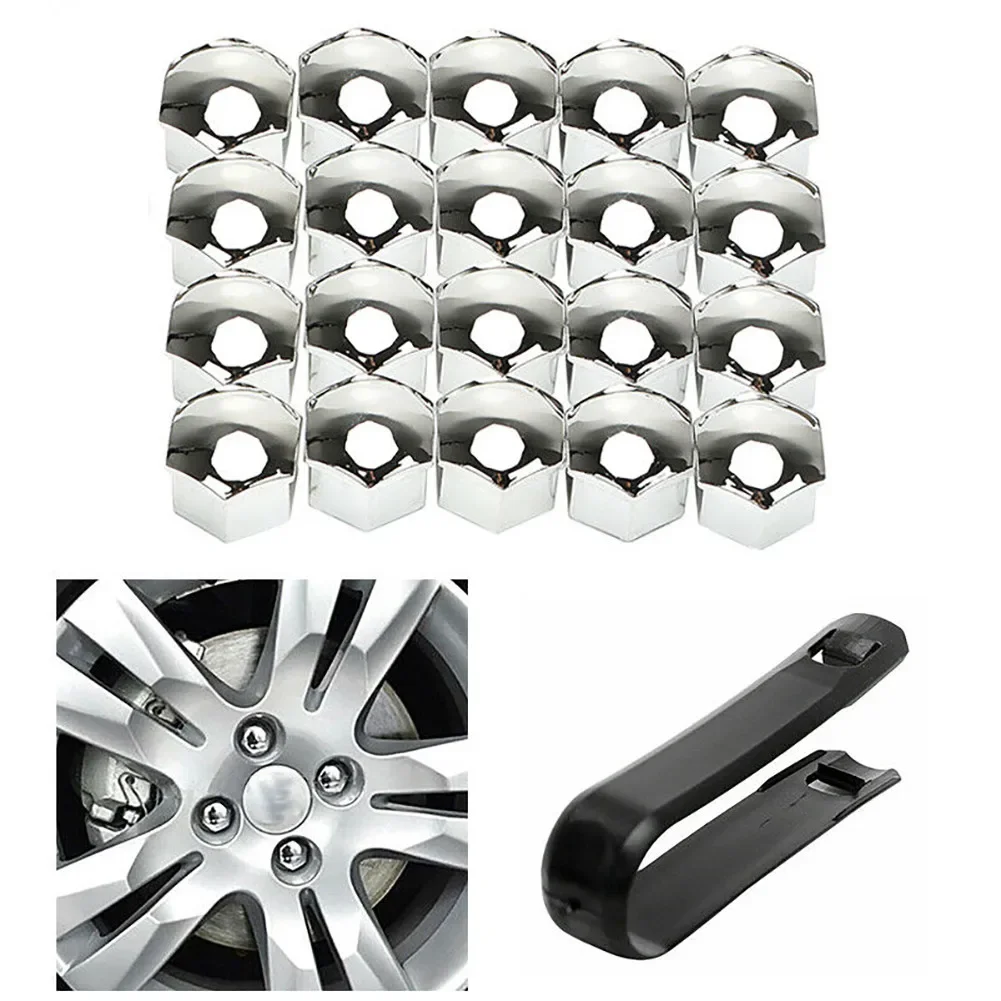 20pcs 17mm Chrome Silver Alloy Wheel Nut Bolt Covers Universal Set With Removal Tool New Plastic Wheels Tires Accessories
20pcs 17mm Chrome Silver Alloy Wheel Nut Bolt Covers Universal Set With Removal Tool New Plastic Wheels Tires Accessories