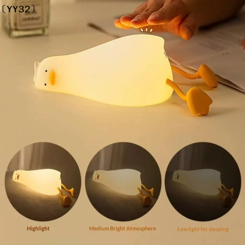 LED Duck Night Light Rechargeable Touch Silicone Cartoon Clap Duck Sleeping Night Lamp For Bedroom Decoration 〔YY32〕
LED Duck Night Light Rechargeable Touch Silicone Cartoon Clap Duck Sleeping Night Lamp For Bedroom Decoration 〔YY32〕