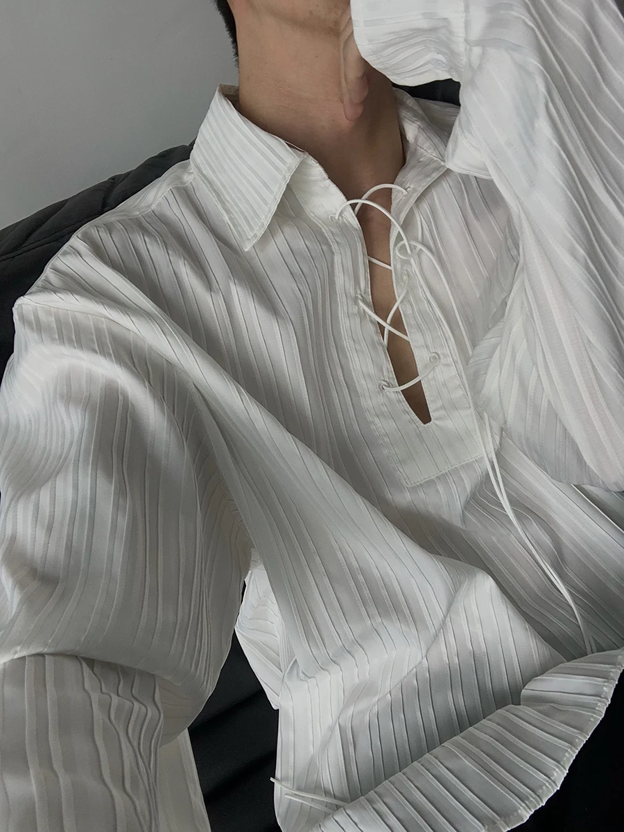 Long Sleeve Men's Shirt Drape Texture Drawstring Loose Fit Youth Trend Casual Shirt Premium Feel Floral Embroidery Other
Long Sleeve Men's Shirt Drape Texture Drawstring Loose Fit Youth Trend Casual Shirt Premium Feel Floral Embroidery Other