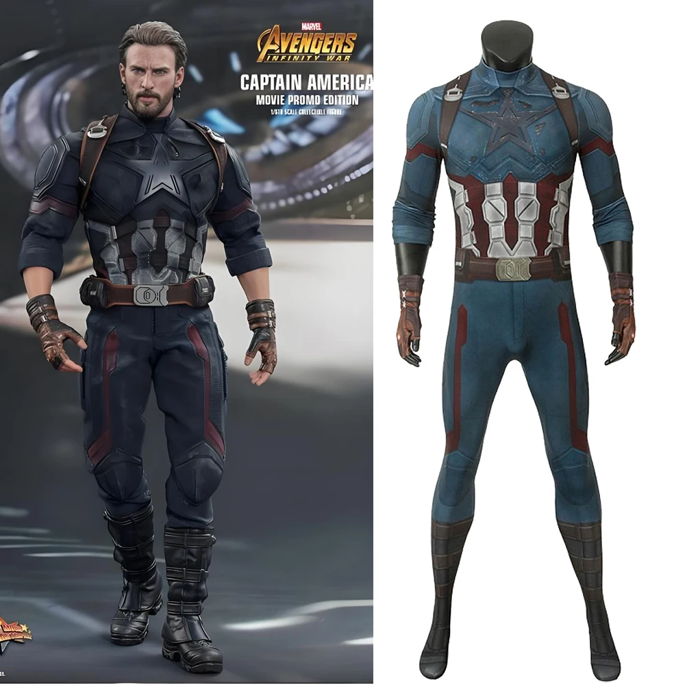 Avengers Infinity War Cosplay Steve Rogers Costume Superhero 3DPrinted Spandex Bodysuit America Captain Halloween Costume Adult
Avengers Infinity War Cosplay Steve Rogers Costume Superhero 3DPrinted Spandex Bodysuit America Captain Halloween Costume Adult
