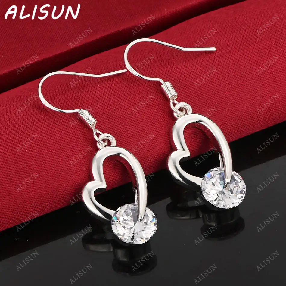 ALISUN 925 Sterling Silver Zircons Hearts Earrings Drop Earrings Creativity Gift Street All-match Party And Daily Wear
ALISUN 925 Sterling Silver Zircons Hearts Earrings Drop Earrings Creativity Gift Street All-match Party And Daily Wear