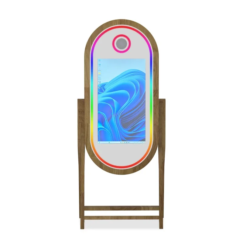 Solid wood oval magic mirror camera, magic light mirror machine, simple
Solid wood oval magic mirror camera, magic light mirror machine, simple