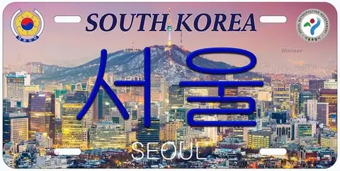 South Korea Seoul Novelty Car License Plate