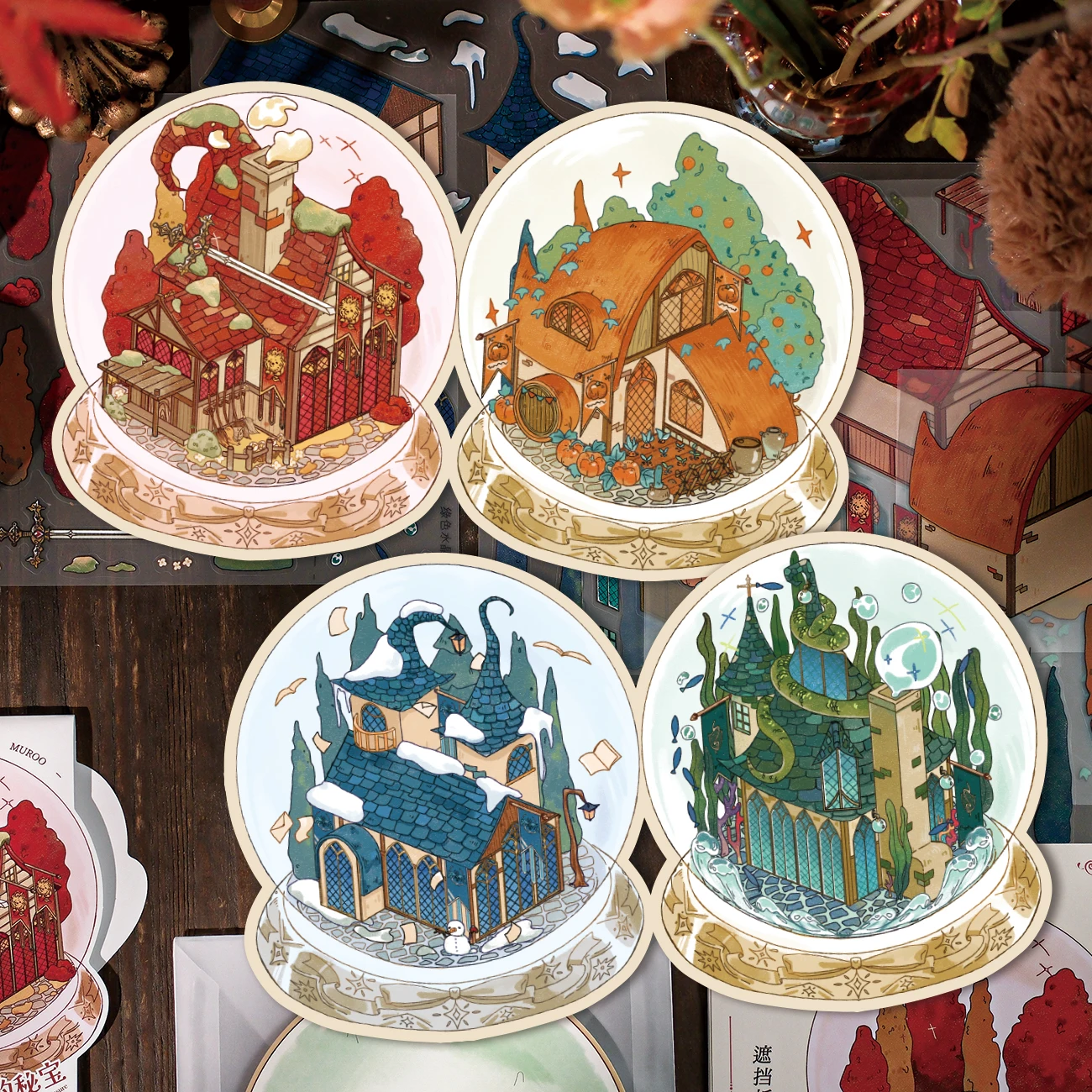 Creative Cartoon 3D Landscape PET Sticker Pack DIY Cabin Scene Sticker Miniature House Sticker Cabin Scene Stationery stickers
Creative Cartoon 3D Landscape PET Sticker Pack DIY Cabin Scene Sticker Miniature House Sticker Cabin Scene Stationery stickers