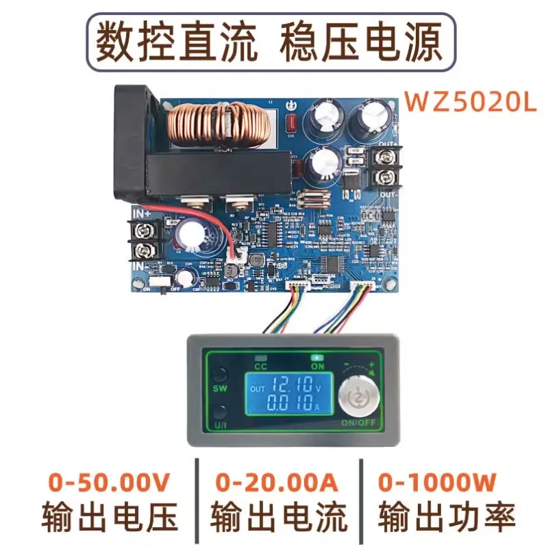 WZ5020L 50V20A 1000W CNC Step-down Adjustable Power Supply Module Voltage Ammeter DC Voltage Regulation
WZ5020L 50V20A 1000W CNC Step-down Adjustable Power Supply Module Voltage Ammeter DC Voltage Regulation