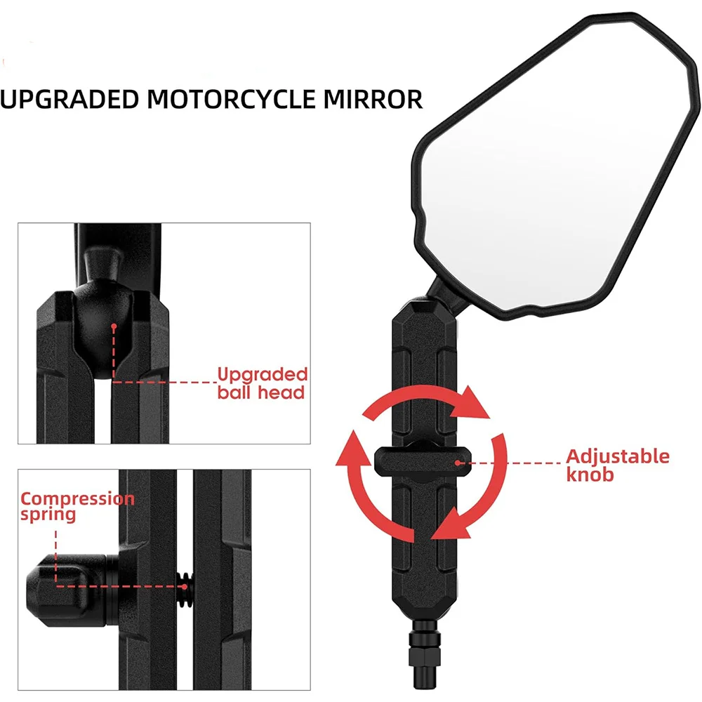 8/10mm Mirror Motorcycle Universial Scooter E-Bike Rearview Mirrors Omnidirectional Anti-fall Folding Mirror Accessories Surron
8/10mm Mirror Motorcycle Universial Scooter E-Bike Rearview Mirrors Omnidirectional Anti-fall Folding Mirror Accessories Surron
