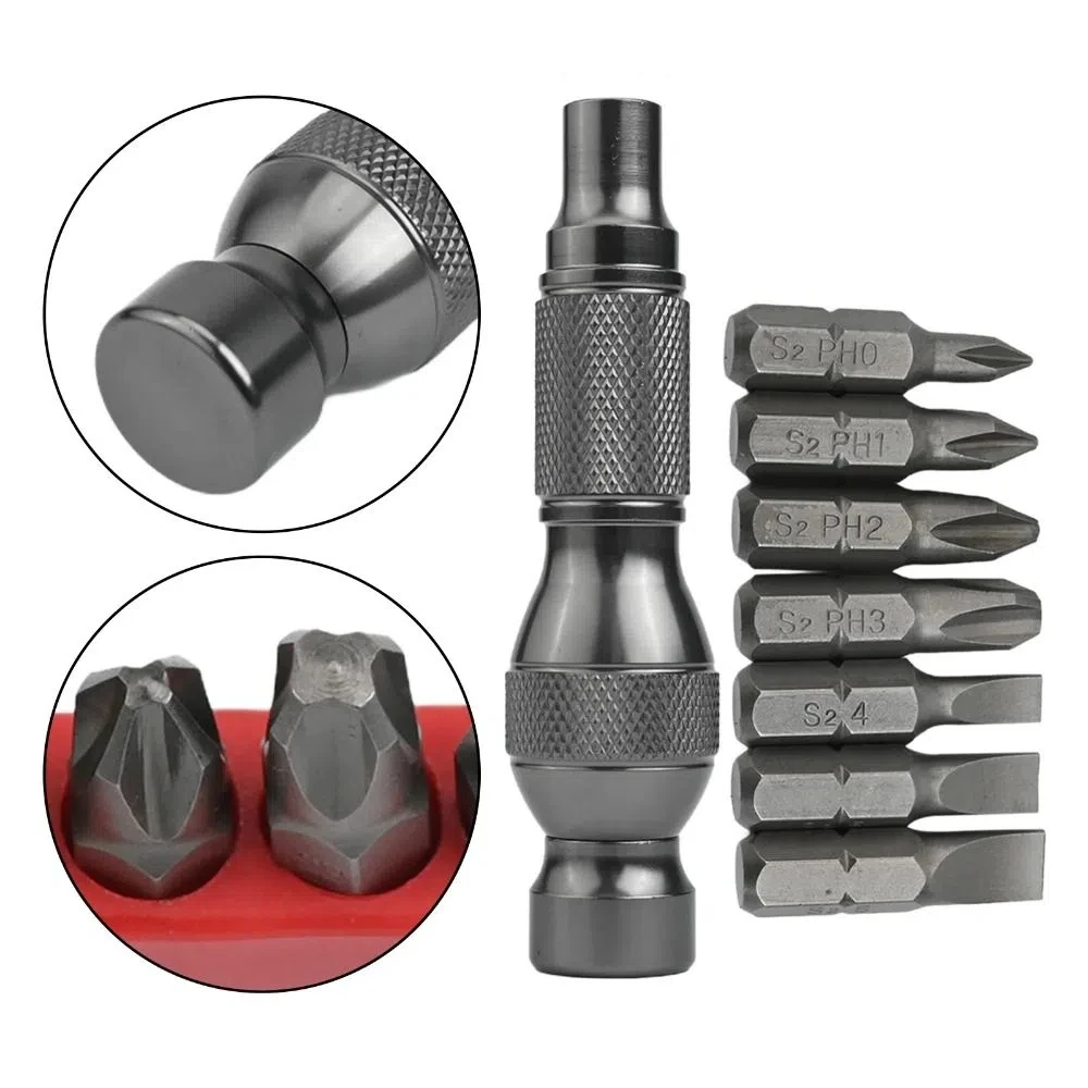 Aluminum Alloy 6.35mm Bits Holder Magnetic Ergonomic Mini Screwdriver Bits Holding Bar Extension Rods Durable
Aluminum Alloy 6.35mm Bits Holder Magnetic Ergonomic Mini Screwdriver Bits Holding Bar Extension Rods Durable