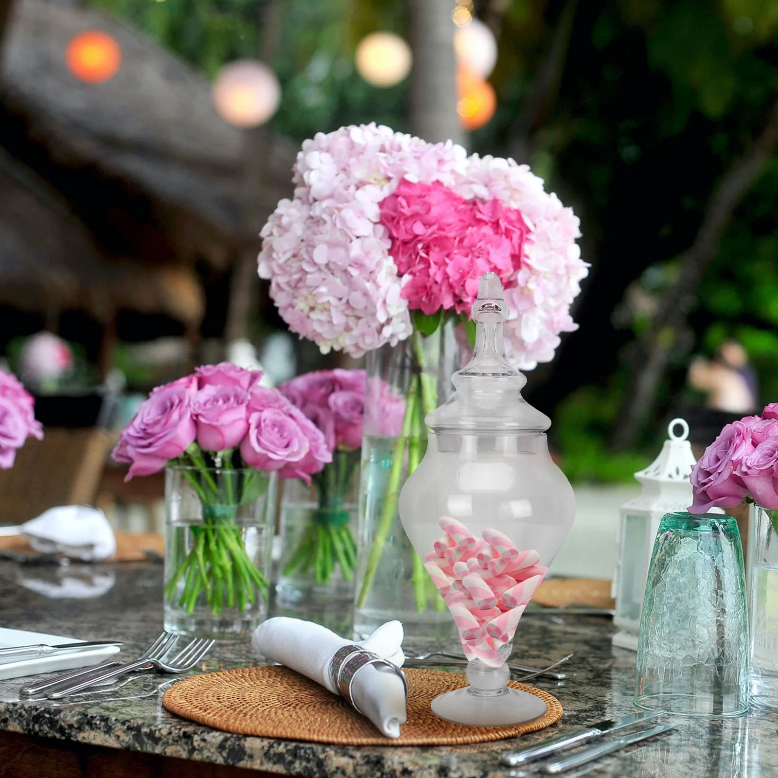 1Pcs Transparent Glass Candy Jar Sealed Food Storage Tank for Wedding Decor Snacks Chocolate Gift Box European Style Party
1Pcs Transparent Glass Candy Jar Sealed Food Storage Tank for Wedding Decor Snacks Chocolate Gift Box European Style Party