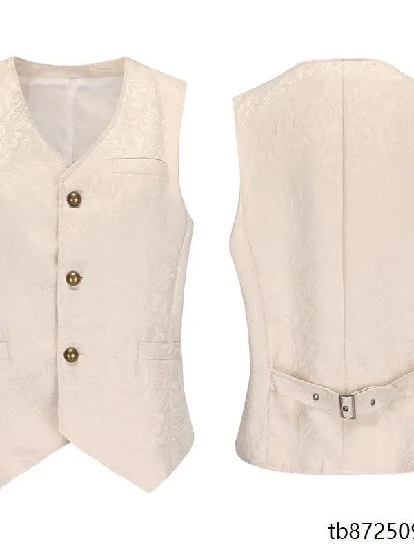 Men's Medieval Gothic Long Sleeve White Shirt Vintage Short Vest for Stage Performance Cosplay Traditional Chinese Costume
Men's Medieval Gothic Long Sleeve White Shirt Vintage Short Vest for Stage Performance Cosplay Traditional Chinese Costume