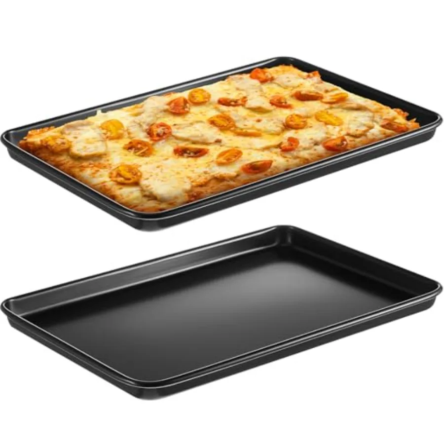 2 Pcs Grandma Style Pizza Pan Hard Rectangular Black Non Stick Sicilian Style Carbon Steel Pizza Pan Dish Pre Seasoned Bakeware
2 Pcs Grandma Style Pizza Pan Hard Rectangular Black Non Stick Sicilian Style Carbon Steel Pizza Pan Dish Pre Seasoned Bakeware