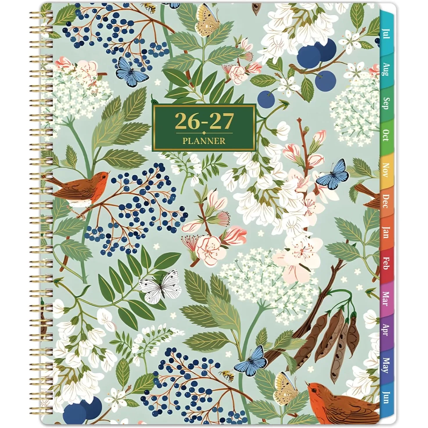 Academic Planner 2026-2027, July 2026-June 2027, 9x11 Inches Weekly Monthly with Tabs, Pocket, Spiral Bound Floral
Academic Planner 2026-2027, July 2026-June 2027, 9x11 Inches Weekly Monthly with Tabs, Pocket, Spiral Bound Floral