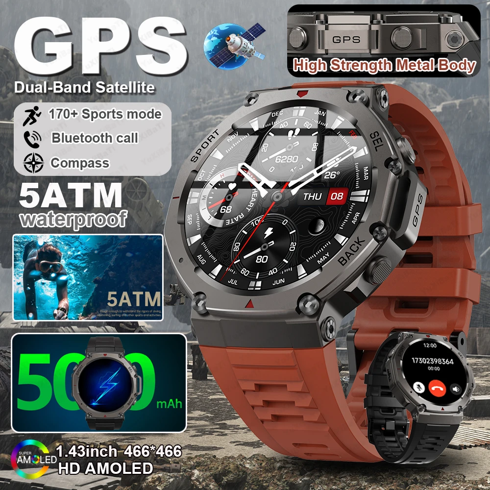 T-Rex3 GPS Смарт-часы Военные часы для мужчин 5ATM Водонепроницаемые 170+ спортивных режимов Встроенный GPS BT Компас для вызова Смарт-часы 2025 Новинка
T-Rex3 GPS Смарт-часы Военные часы для мужчин 5ATM Водонепроницаемые 170+ спортивных режимов Встроенный GPS BT Компас для вызова Смарт-часы 2025 Новинка
