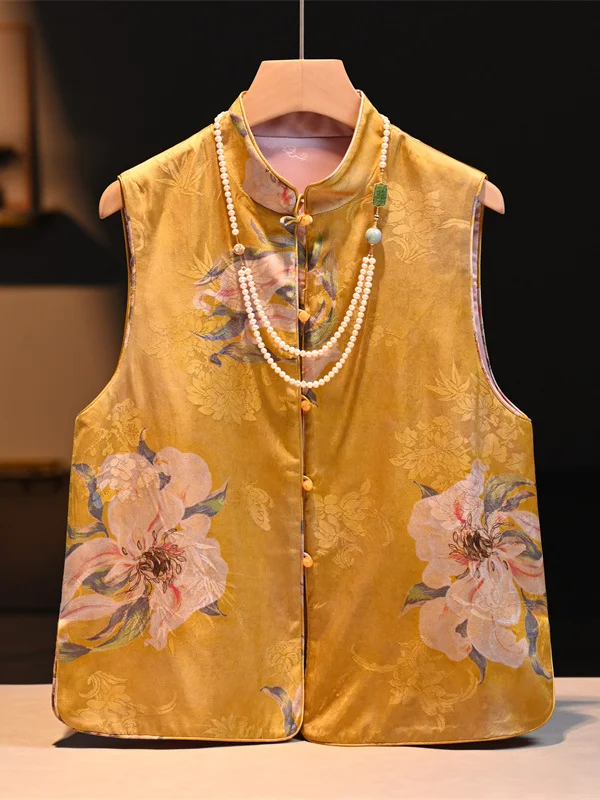 Revised Tang Suit Vest 2025 Spring New Zen Sle Retro Stand Collar Silk Embroidery National Sle Outerwear
Revised Tang Suit Vest 2025 Spring New Zen Sle Retro Stand Collar Silk Embroidery National Sle Outerwear