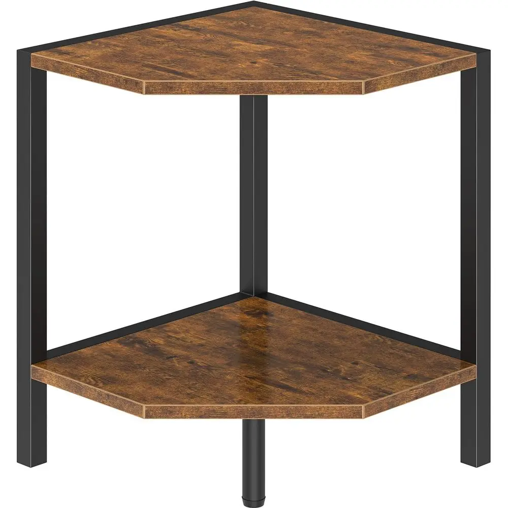 2-Tier Industrial Corner Shelf, Rustic Brown, Multipurpose Display Stand for Home & Office
2-Tier Industrial Corner Shelf, Rustic Brown, Multipurpose Display Stand for Home & Office