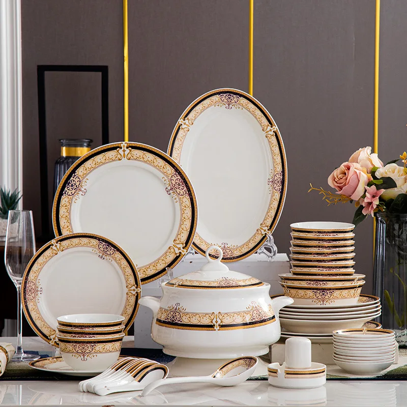 Dishes and dishes set Household ceramic tableware set Bone china bowls and dishes Chinese tableware combination
Dishes and dishes set Household ceramic tableware set Bone china bowls and dishes Chinese tableware combination