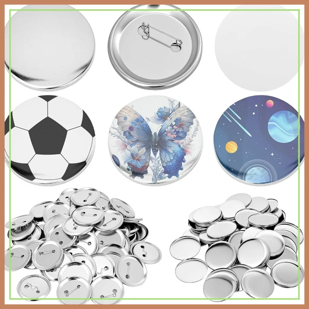 58mm Button Maker Supplies 300Pcs, DIY Badge Parts Kit for Button Press Machine, Metal Covers Pin Backs Clear Films
58mm Button Maker Supplies 300Pcs, DIY Badge Parts Kit for Button Press Machine, Metal Covers Pin Backs Clear Films