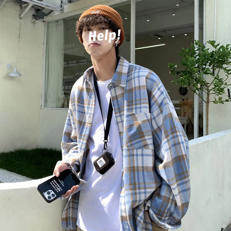 Winter Thick Woolen Shirt Men Fashion Retro Plaid Shirt Men Streetwear Korean Loose Long Sleeved Shirt Mens Thicken Shirts
Winter Thick Woolen Shirt Men Fashion Retro Plaid Shirt Men Streetwear Korean Loose Long Sleeved Shirt Mens Thicken Shirts