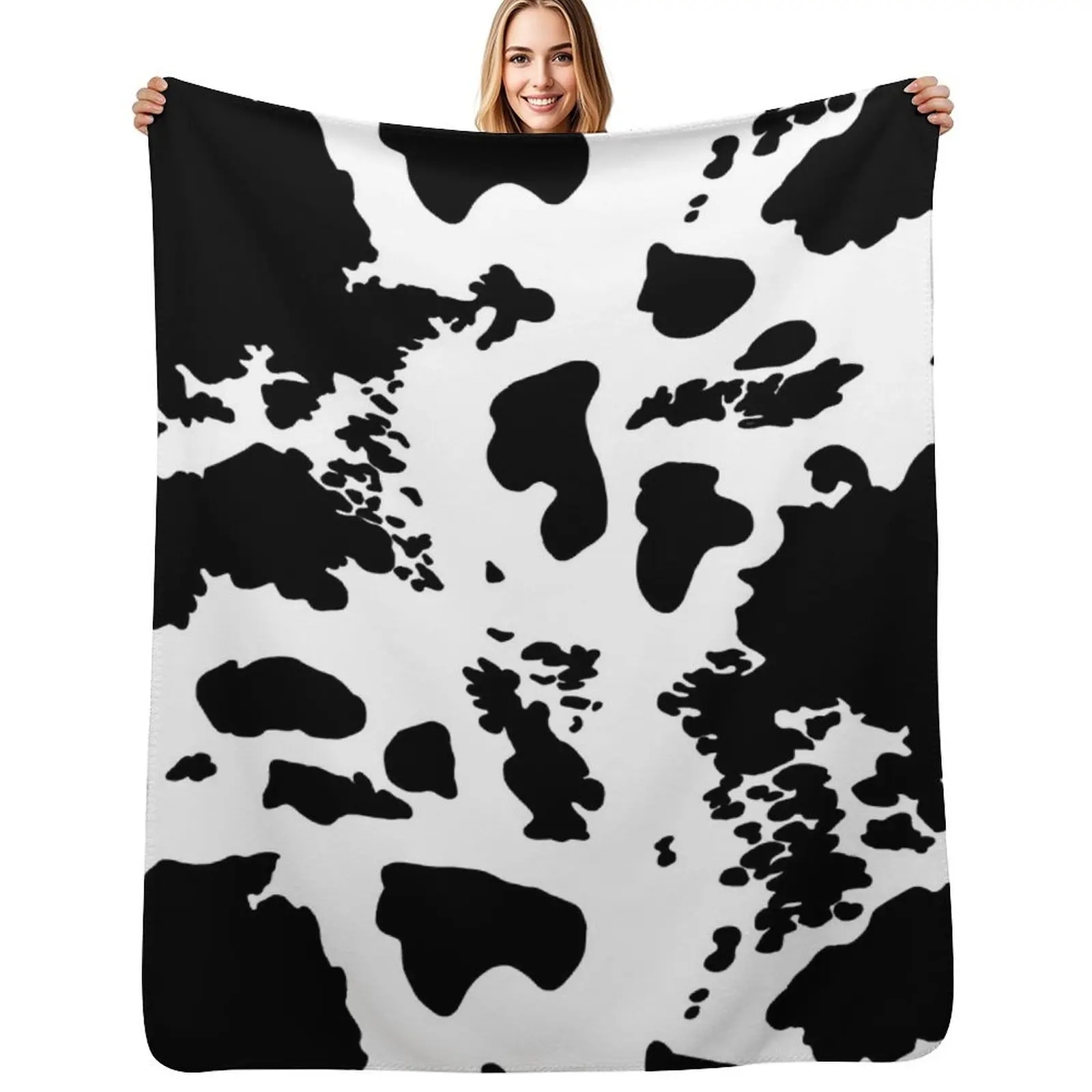 Black and White Cowhide Print Pattern Throw Blanket Plaid on the sofa Luxury Brand for sofa halloween Blankets
Black and White Cowhide Print Pattern Throw Blanket Plaid on the sofa Luxury Brand for sofa halloween Blankets