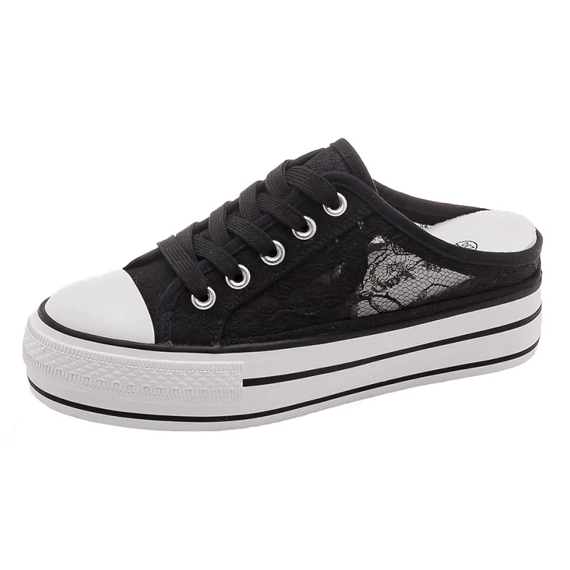 Mesh Lace Breathable Canvas Shoes 2024 Summer New Platform Sneakers Baotou Wears Semi-slippers Without Heels Thick Soles Shoes
Mesh Lace Breathable Canvas Shoes 2024 Summer New Platform Sneakers Baotou Wears Semi-slippers Without Heels Thick Soles Shoes