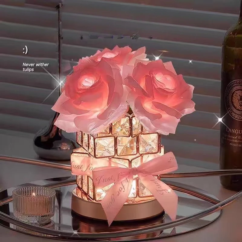 Rose Rubiks Cube Atmosphere Table Lamp Nightlight for Girls' Best Friend Birthday Qixi Valentine's Day Gift Senior Decoration
Rose Rubiks Cube Atmosphere Table Lamp Nightlight for Girls' Best Friend Birthday Qixi Valentine's Day Gift Senior Decoration