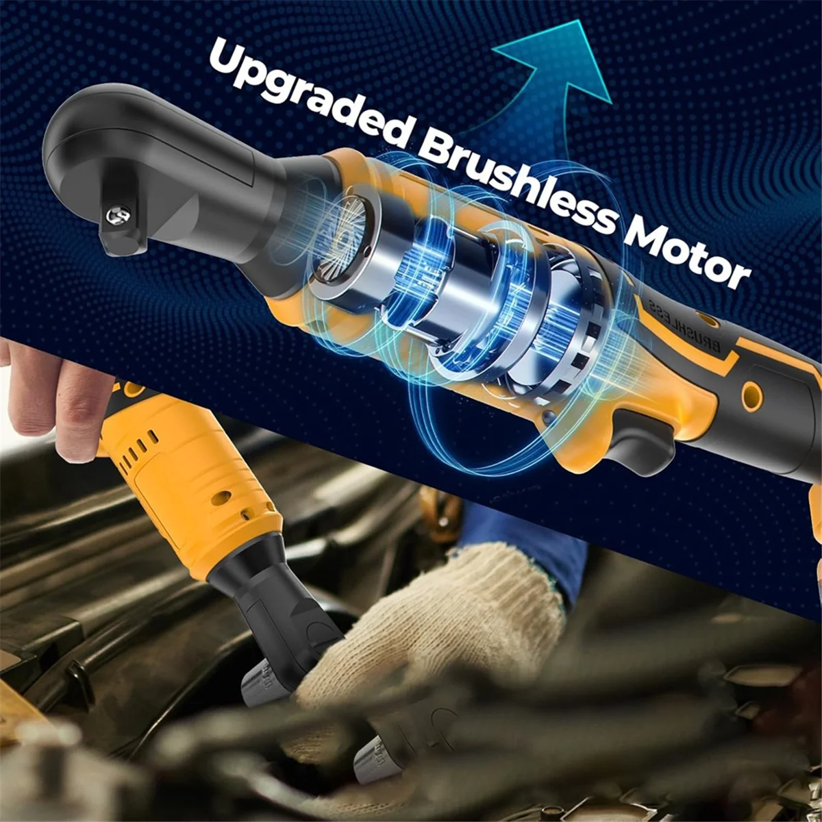 ABNJ Cordless Ratchet Wrench 74ft-Lbs Compatible 20V Max Battery 3/8-Inch Brushless Power Ratchet Wrench with Variable Speed
ABNJ Cordless Ratchet Wrench 74ft-Lbs Compatible 20V Max Battery 3/8-Inch Brushless Power Ratchet Wrench with Variable Speed