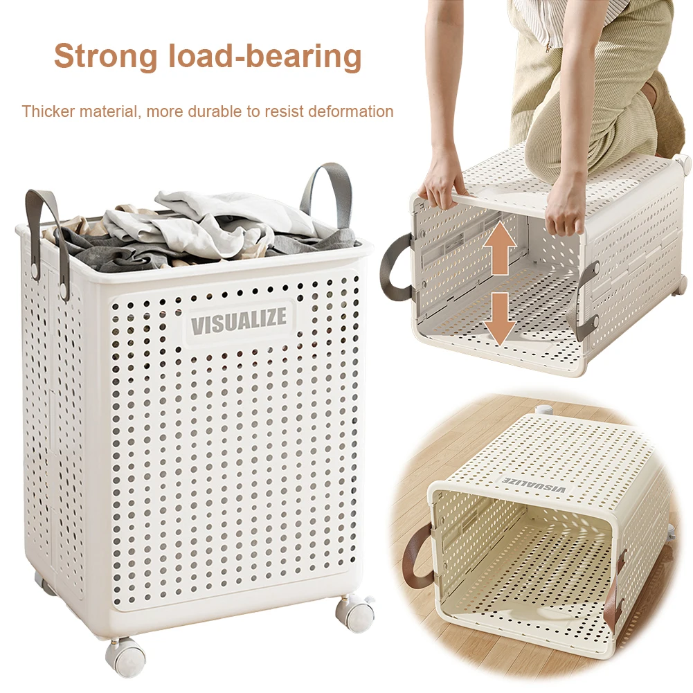 Laundry Basket with Wheels Laundry Hamper Large Capacity Rolling Laundry Basket with Handle Multifunctional for Bedroom Bathroom
Laundry Basket with Wheels Laundry Hamper Large Capacity Rolling Laundry Basket with Handle Multifunctional for Bedroom Bathroom