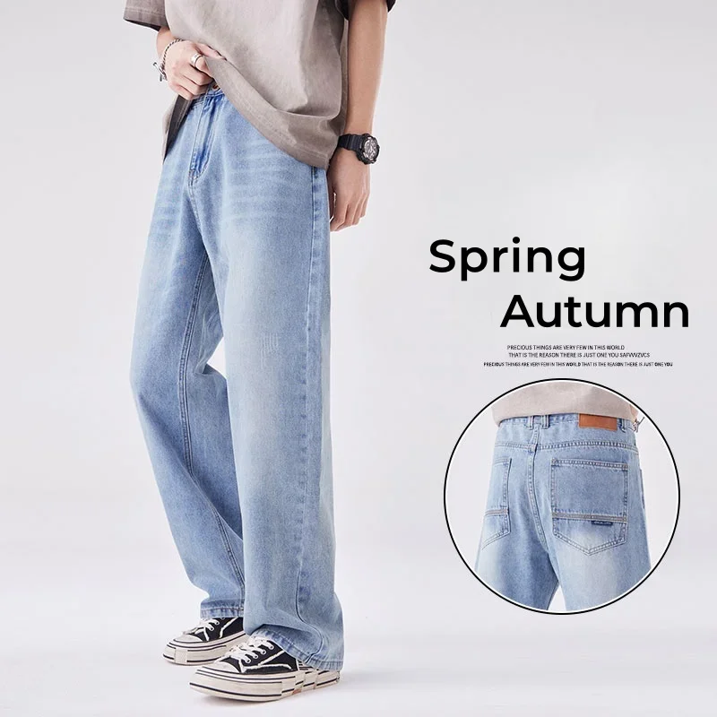 2025 New Men's Straight Jeans Casual Fashion Korean Loose Trousers Personalized Back Pocket Brand Male Denim Pants
2025 New Men's Straight Jeans Casual Fashion Korean Loose Trousers Personalized Back Pocket Brand Male Denim Pants