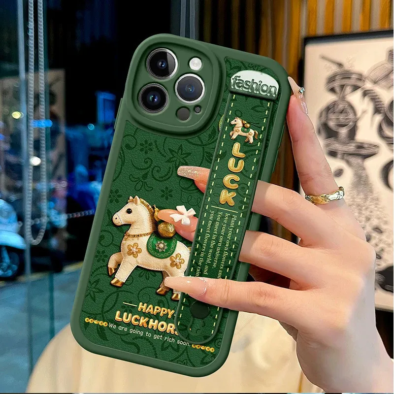 For iPhone 14 13 pro max Case horse year wirstband phone cases for iphone 15 16 17 Pro Max Case flower wrist strap soft cover
For iPhone 14 13 pro max Case horse year wirstband phone cases for iphone 15 16 17 Pro Max Case flower wrist strap soft cover