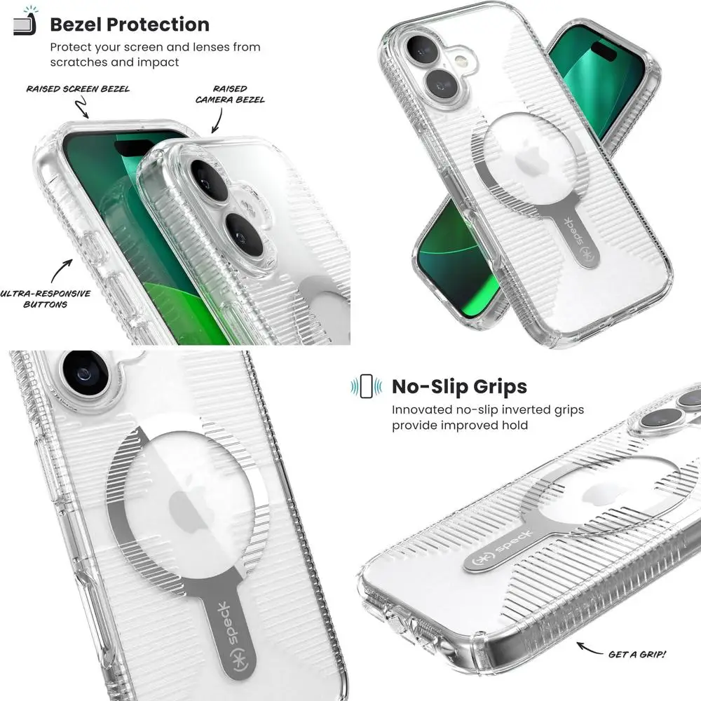 Чехол GEMSHELL Grip +MS для iPhone 17, прозрачный/прозрачный | Тонкая защитная ручка | Защита от падения | Совместимость с MagSafe
Чехол GEMSHELL Grip +MS для iPhone 17, прозрачный/прозрачный | Тонкая защитная ручка | Защита от падения | Совместимость с MagSafe