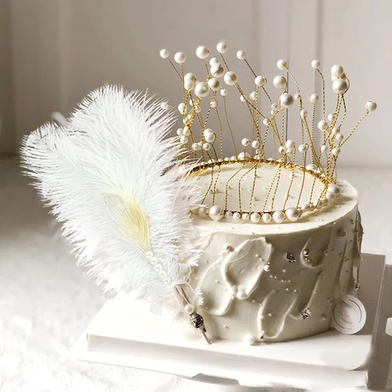 1/3Pcs Romantic Pearl Feather Cake Topper Black White Feather Cupcake Toppers for Birthday Wedding Party Cake Dessert Decoration
1/3Pcs Romantic Pearl Feather Cake Topper Black White Feather Cupcake Toppers for Birthday Wedding Party Cake Dessert Decoration