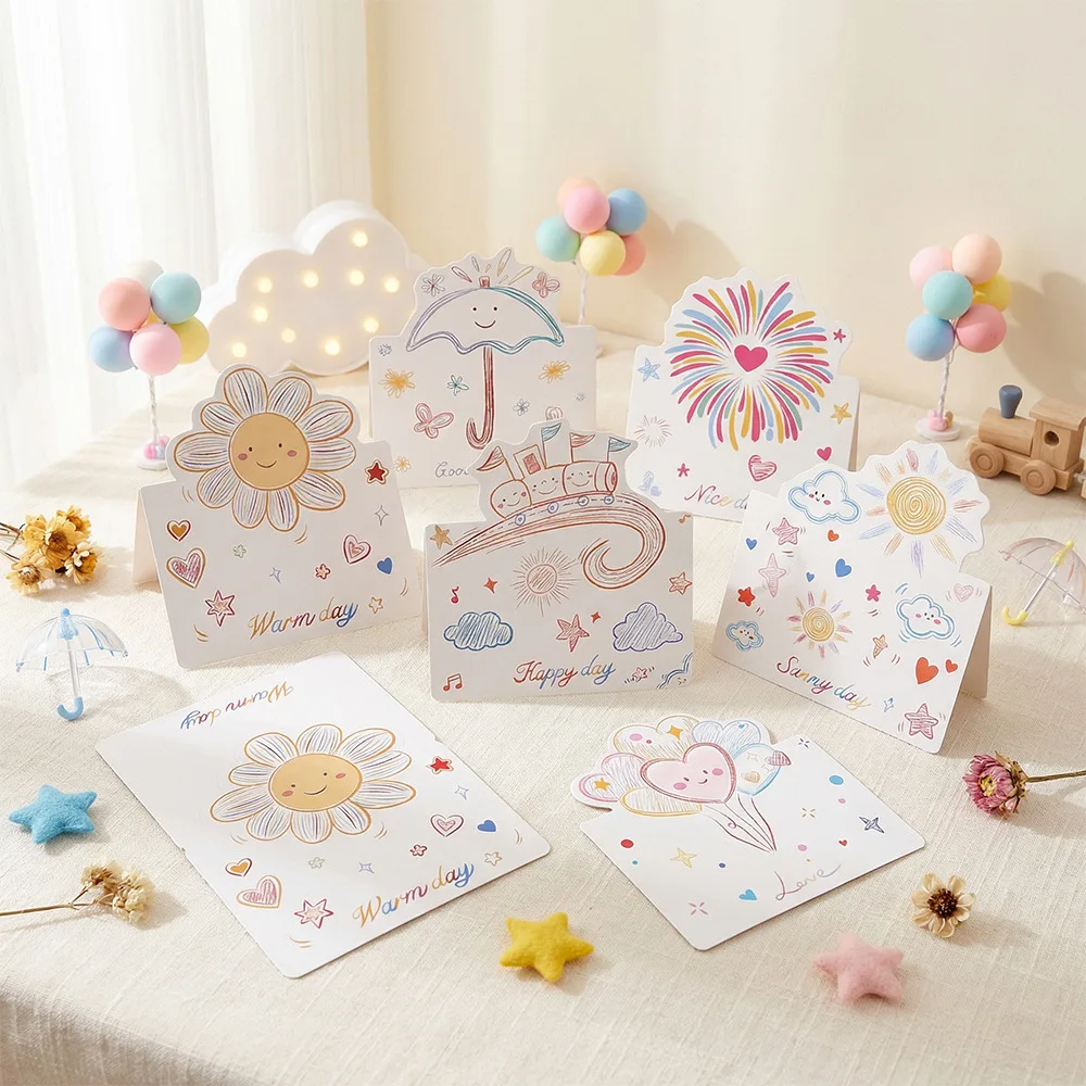 10Pcs Children's Day Bouquet Cartoon Greeting Cards Ins-Style Pencil-Illustrated Fold-Out Greeting Cards Birthday Gift Cards
10Pcs Children's Day Bouquet Cartoon Greeting Cards Ins-Style Pencil-Illustrated Fold-Out Greeting Cards Birthday Gift Cards