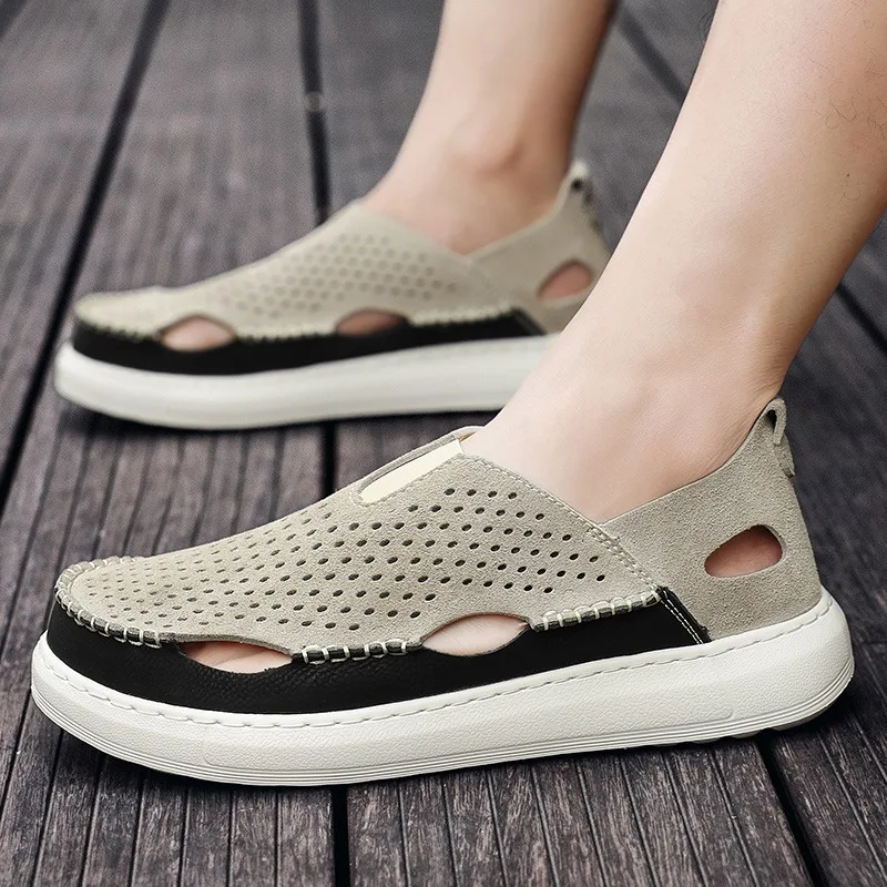Men's Slip-On Summer Lightweight Driving Mules Big Size Semi-Sandals Casual Style Mesh2026 Upper Slip-Off Shoes for Outdoor Wear
Men's Slip-On Summer Lightweight Driving Mules Big Size Semi-Sandals Casual Style Mesh2026 Upper Slip-Off Shoes for Outdoor Wear