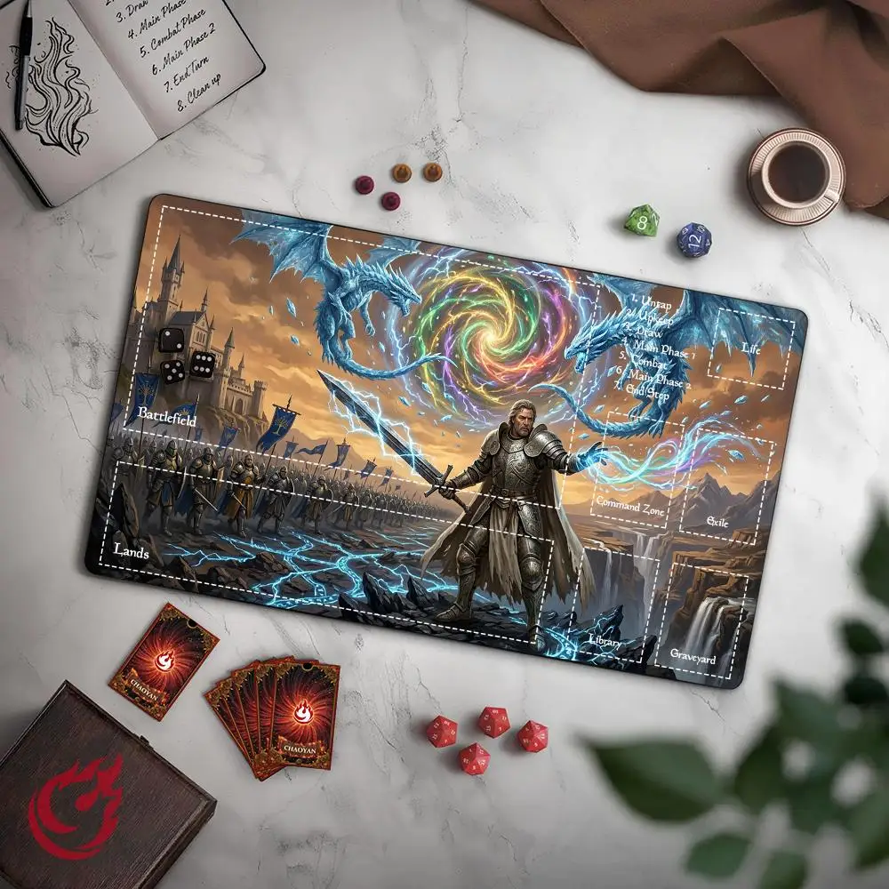 Knight & Dragon MTG Playmat Magic Card Battle Mat Non-Slip Durable Commander playmat tapete magic TCG Mousepad With Zone 35x60cm
Knight & Dragon MTG Playmat Magic Card Battle Mat Non-Slip Durable Commander playmat tapete magic TCG Mousepad With Zone 35x60cm