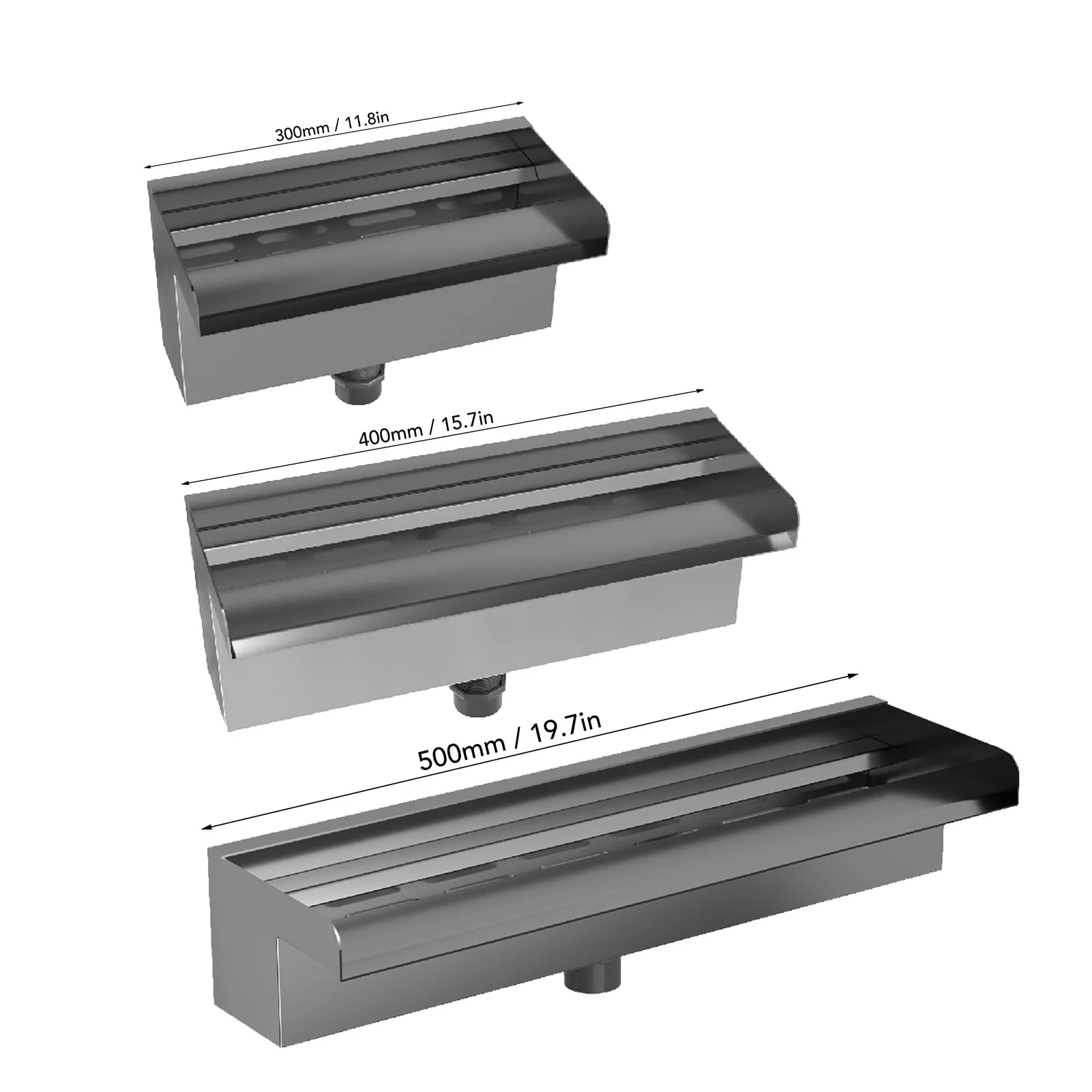 Stainless Steel Water Spout Bottom or Back Inlet Pond Waterfall Spillway Easy Installation Fountain Landscape Swimming Pool
Stainless Steel Water Spout Bottom or Back Inlet Pond Waterfall Spillway Easy Installation Fountain Landscape Swimming Pool