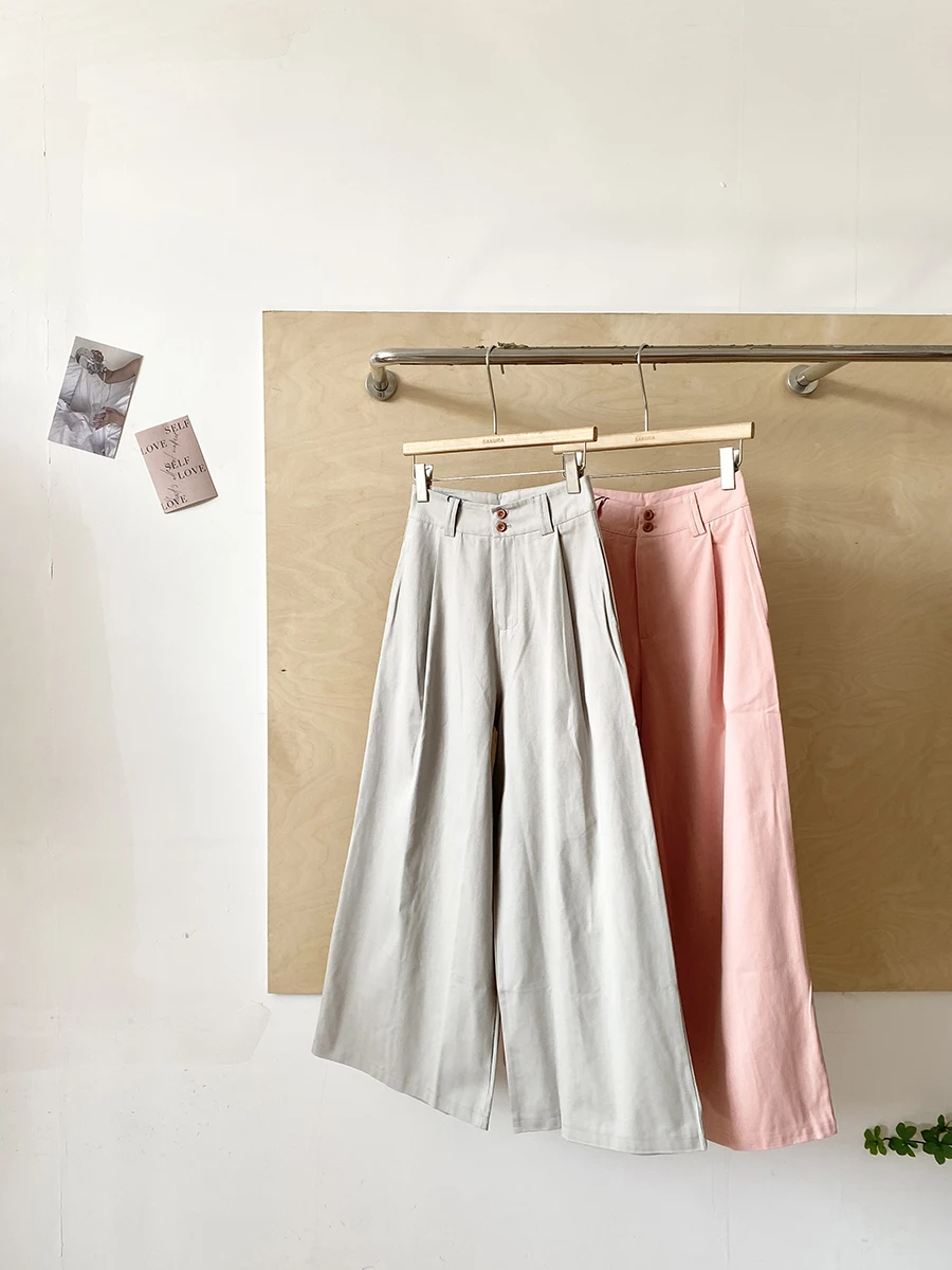 Spring 2026 High Waist Wide Leg Casual Pants Women's Simple Fashion Chic Versatile Slimming Korean Style Polyester Fiber
Spring 2026 High Waist Wide Leg Casual Pants Women's Simple Fashion Chic Versatile Slimming Korean Style Polyester Fiber