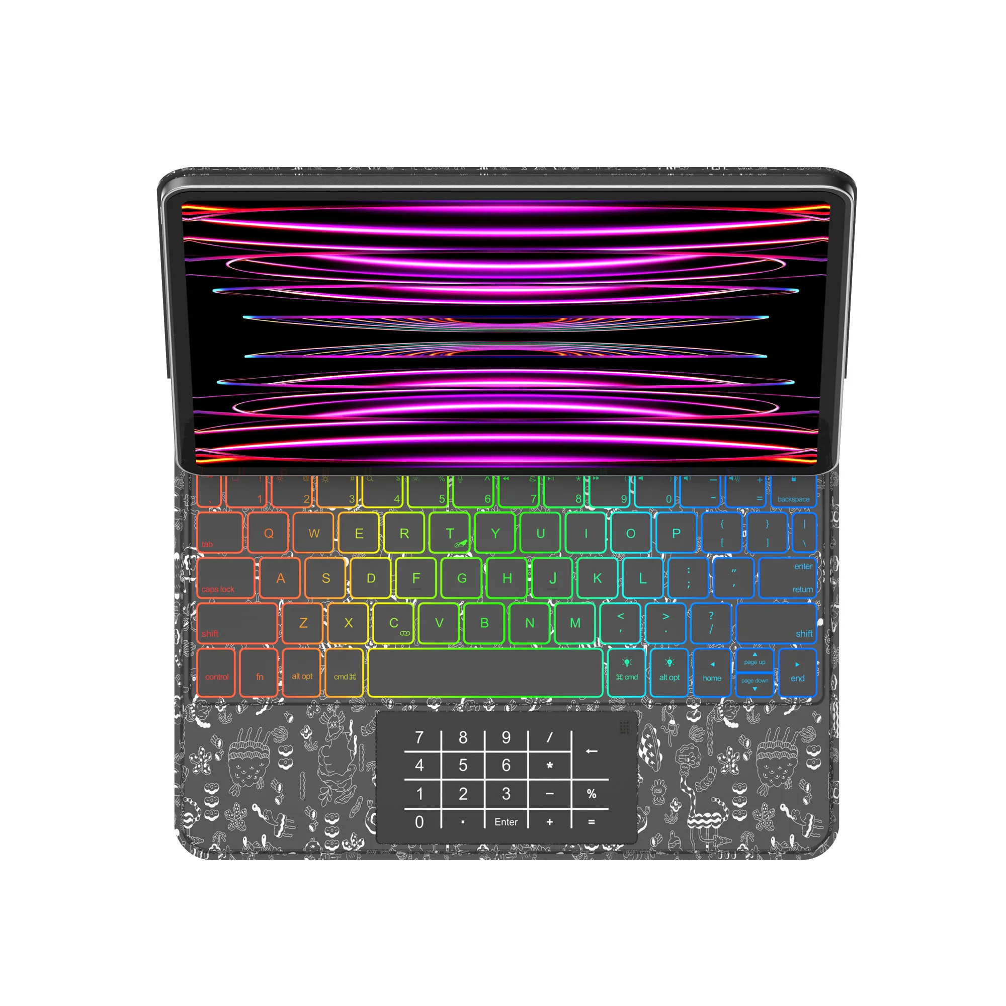 Doqo leather Bluetooth Magic Keyboard case for iPad Pro Air with touchpad Doodle
Doqo leather Bluetooth Magic Keyboard case for iPad Pro Air with touchpad Doodle