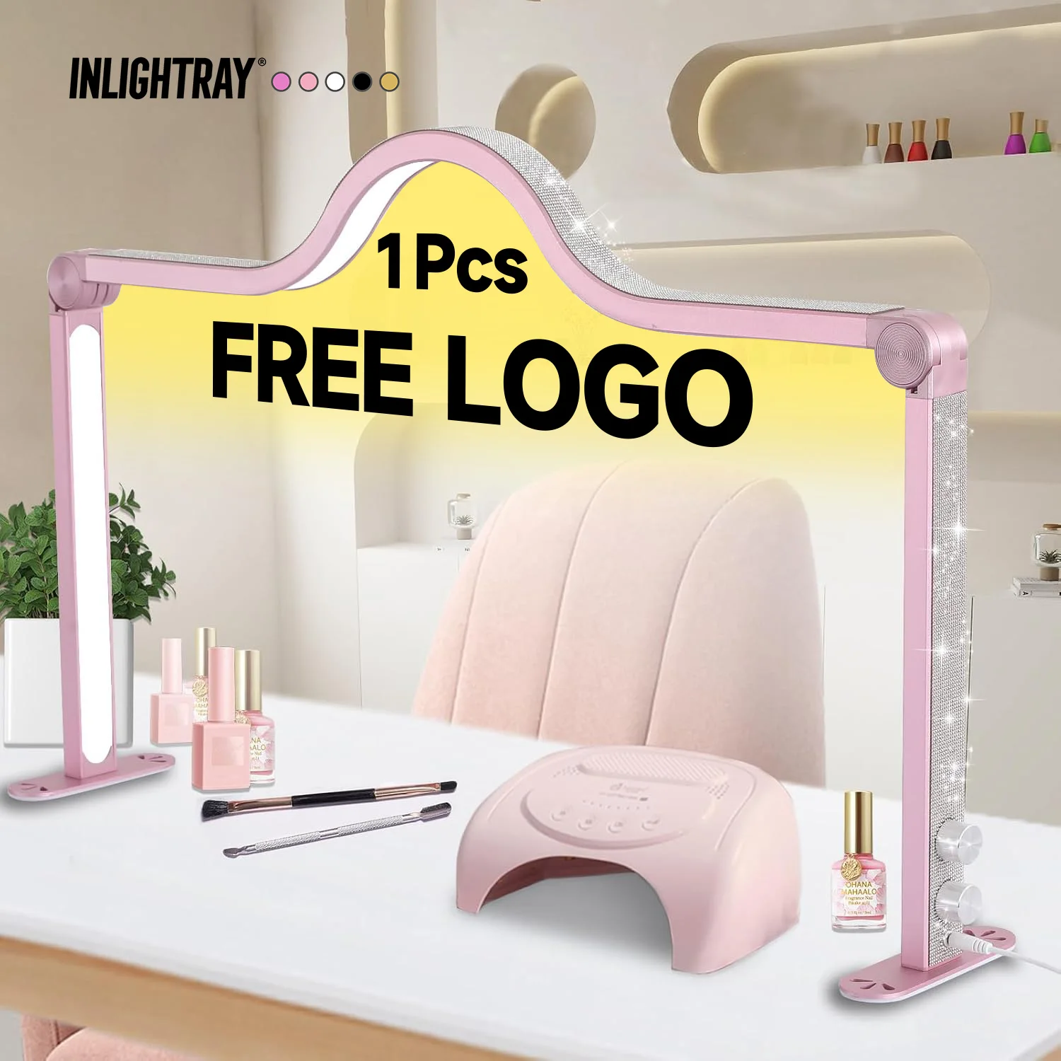 Free LOGO New Half Moon Light for Nail Desk Lamp Nail Tech Lamp for Desk 35Inch Foldable LED Nail Table Light Manicure Light
Free LOGO New Half Moon Light for Nail Desk Lamp Nail Tech Lamp for Desk 35Inch Foldable LED Nail Table Light Manicure Light