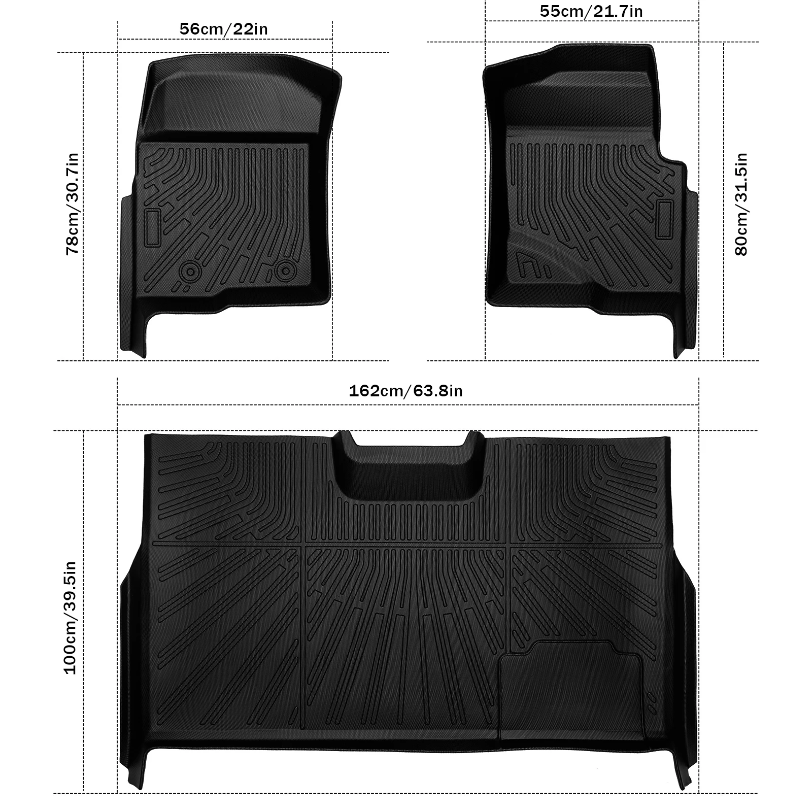 3Pcs/Set Car Floor Mats All-Weather Automotive Floor Mats Duty Car Mats Flexible Floor Compatible for Ford F-150 2010-2014
3Pcs/Set Car Floor Mats All-Weather Automotive Floor Mats Duty Car Mats Flexible Floor Compatible for Ford F-150 2010-2014
