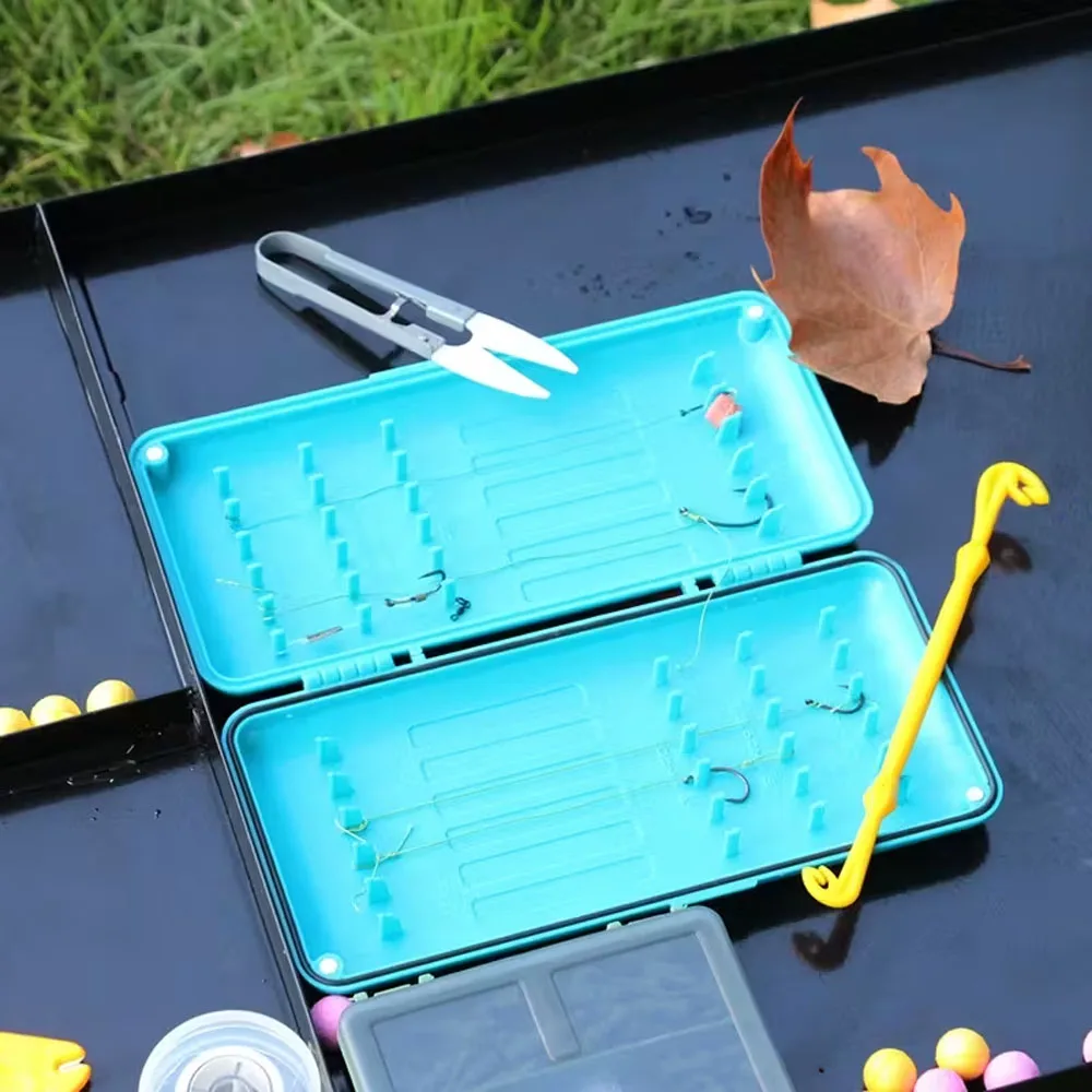Waterproof Blue Fishing Tackle Box with Hair Rig Hook Bait Storage - Durable PC Material, Transparent Design for Easy Organizati
Waterproof Blue Fishing Tackle Box with Hair Rig Hook Bait Storage - Durable PC Material, Transparent Design for Easy Organizati