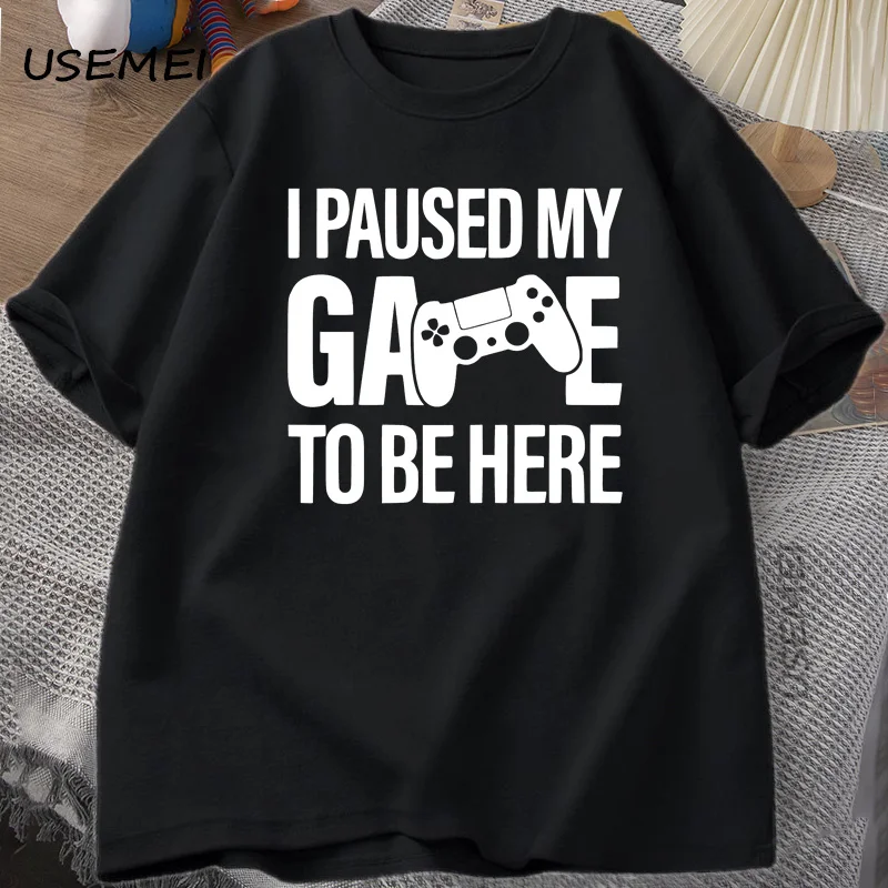 I Paused My Game To Be Here T Shirt Casual Funny Gamer T-Shirt Graphic Crew Neck T-shirts Printed Short Sleeve Comfortable Top
I Paused My Game To Be Here T Shirt Casual Funny Gamer T-Shirt Graphic Crew Neck T-shirts Printed Short Sleeve Comfortable Top
