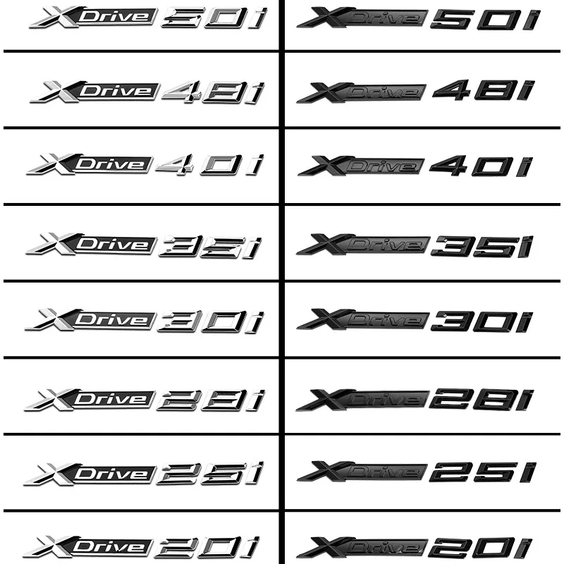 NEW Car 3D ABS XDrive 20i 25i 28i 30i 35i 40i 48i 50i Logo Trunk Badge Emblem Decal Styling Sticker For BMW X1 X3 X4 X5 X6 X7
NEW Car 3D ABS XDrive 20i 25i 28i 30i 35i 40i 48i 50i Logo Trunk Badge Emblem Decal Styling Sticker For BMW X1 X3 X4 X5 X6 X7